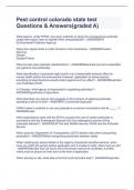 Pest control colorado state test Questions & Answers(graded A)