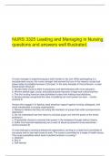  NURS 3325 Leading and Managing in Nursing questions and answers well illustrated.