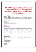 ATI RN Concept-Based Assessment Level 2  Practice B V1 (New 2023/ 2024) Questions and Verified Answers with Rationales| 100% Correct| Graded A 