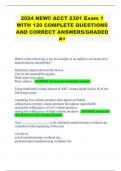 2024 NEW!! ACCT 2301 Exam 1 WITH 120 COMPLETE QUESTIONS AND CORRECT ANSWERS/GRADED A+ 