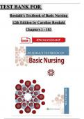 TEST BANK For Rosdahl's Textbook of Basic Nursing, 12th Edition by Caroline Rosdahl, All Chapters 1 - 103, Complete Newest Version