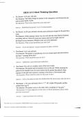 HESI A2 Critical Thinking Questions and Answers 2022