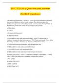 TMC EXAM A Questions and Answers (Verified Questions)