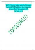 NR 599 Nursing Informatics for Advanced Practice NR 599 Midterm Exam Question Answers New Generation 100% TOPSCORE!!!