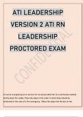 ATI LEADERSHIP VERSION 2 ATI RN LEADERSHIP PROCTORED EXAM. LEADERSHIP MANAGEMENT EXAM LEADERSHIP 