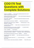 LATEST COG170 Test Questions with Complete Solutions