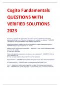 LATEST Cogito Fundamentals QUESTIONS WITH VERIFIED SOLUTIONS (A+ GUARANTEE)