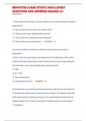 Hepatitis (Case Study) 2023 LATEST  QUESTIONS AND ANSWERS GRADED A+