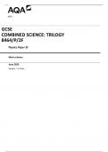 AQA GCSE COMBINED SCIENCE: TRILOGY 8464/P/2F Physics Paper 2F Mark scheme June 2023 Version: 1.0 Final