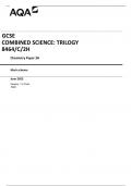 AQA GCSE COMBINED SCIENCE: TRILOGY 8464/C/2H Chemistry Paper 2H Mark scheme June 2023 Version: 1.0 Final 