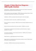 Chapter 8 State Machine Diagrams - OMG SysML Distilled Questions And Answers Already Graded A+