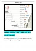 Rutgers Bio 116 - Exam 1 Questions with Correct Answers.