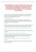 LEADERSHIP RN ATI PROCTORED 2013 FORM A,B,C & D COMPLETE FORMS EACH FORM CONTAINS QUESTIONS AND CORRECT ANSWERS/ATI RN LEADERSHIP PROCTORED/RN ATI LEADERSHIP PROCTORED