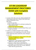 ATI RN LEADERSHIP MANAGEMENT PROCTORED EXAM with Complete Solutions