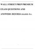 WALL STREET PREP PREMIUM EXAM QUESTIONS AND ANSWERS