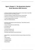 Egan's Chapter 9 - The Respiratory System Exam Questions With Answers