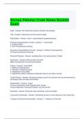 Barney Fletcher Cram Notes Booklet Exam Questions and Answers (Graded A)