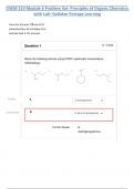 CHEM 219 Module 6 Problem Set- Principles of Organic Chemistry with Lab--Gallaher Portage Learning