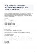 NATE AC Service Certification QUESTIONS AND ANSWERS 100% CORRECT ANSWERS