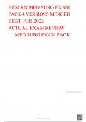 HESI RN MEDSURG  /ACTUAL EXAM QUESTIONS & ANSWERS 2022/2023 LATEST UPDATE