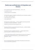 Florida Laws and Rules Exam 134 Questions and Answers