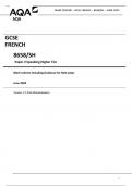 AQA GCSE FRENCH 8658/SH Paper 2 Speaking Higher Tier Mark scheme including Guidance for Role-plays June 2023 Version: 0.3 Post-Standardization 