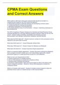 CPMA Exam Questions and Correct Answers 