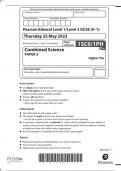  Edexcel gcse higher combined science physics paper 1 june 2023