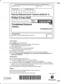 Edexcel gcse foundation combined science physics paper 2 june 2023