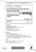 Edexcel gcse foundation combined science biology paper 1 june 2023