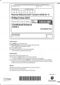  Edexcel gcse foundation combined science biology paper 2 june 2023