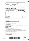  Edexcel gcse higher combined science chemistry paper 1 june 2023