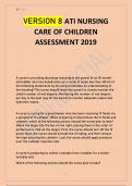 ATI NURSING CARE OF CHILDREN ASSESSMENT 2019 ATI NURSING CARE OF CHILDREN ASSESSMENT