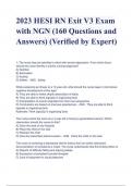 2023 HESI RN Exit V3 Exam with NGN (160 Questions and Answers) (Verified by Expert)