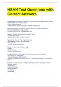 HSAN Test Questions with Correct Answers 