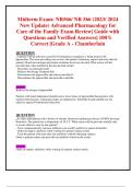 Midterm Exam: NR566/ NR 566 (2023/ 2024 New Update) Advanced Pharmacology for  Care of the Family Exam Review| Guide with Questions and Verified Answers| 100%  Correct |Grade A - Chamberlain 