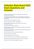Esthetics State Board 2023 Exam Questions and Answers 
