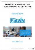 ATI TEAS 7 SCIENCE ACTUAL SCREENSHOT AND Q&A EXAMS written by NURSING2EXAM www.stuvia.com Downloaded by: NURSING2EXAM  manom265@gmail.com Want to earn $1.236  extra per year?  Distrbuton of this document is illegal