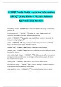 AFOQT Study Guide - Aviation Information, AFOQT Study Guide - Physical Sciences Questions and Answers