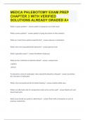 MEDCA PHLEBOTOMY EXAM PREP CHAPTER 3 WITH VERIFIED SOLUTIONS ALREADY GRADED A+