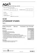 AQA GCSE CITIZENSHIP STUDIES Paper 1 QP 2023 