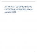 ATI RN VATI COMPREHENSIVE  PREDICTOR 2023 FORM B latest  update 2024