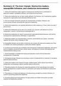 Keypoints: The toxic triangle: Destructive leaders, susceptible followers, and conducive environments - Padilla et al. (2007)