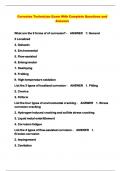 Corrosion Technician Exam With Complete Questions and Answers