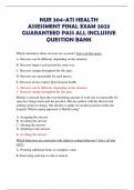 NUR 304-ATI HEALTH ASSESSMENT FINAL EXAM 2023 GUARANTEED PASS ALL INCLUSIVE QUESTION BANK