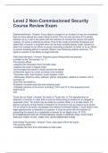 Level 2 Non-Commissioned Security Course Review Exam