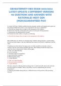 OB/MATERNITY HESI EXAM 2023/2024 LATEST UPDATE 2 DIFFERENT VERSIONS 110 QUESTIONS AND ANSWERS WITH RATIONALES NEXT GEN (NGN)GUARANTEED PASS