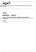 AQA GCSE BUSINESS Paper 1&2 |QP and MS| Set 2023