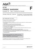 AQA GCSE CHINESE MANDARIN Foundation Tier Paper 1 Listening Test Transcript 2023 