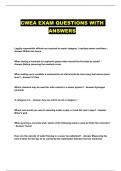 CWEA EXAM QUESTIONS WITH ANSWERS